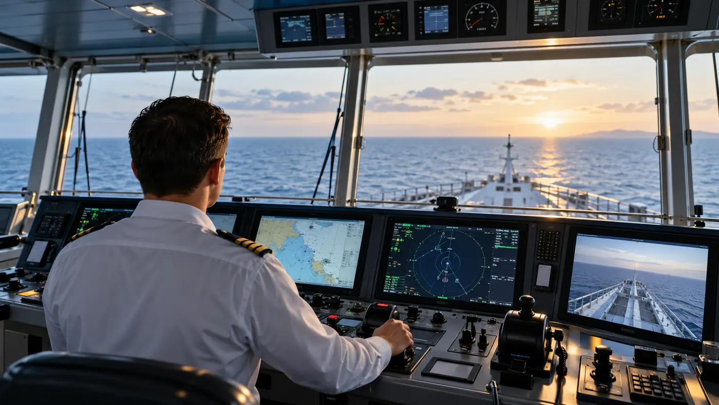 AI-generated maritime sector illustration; not a real job, vessel or employer